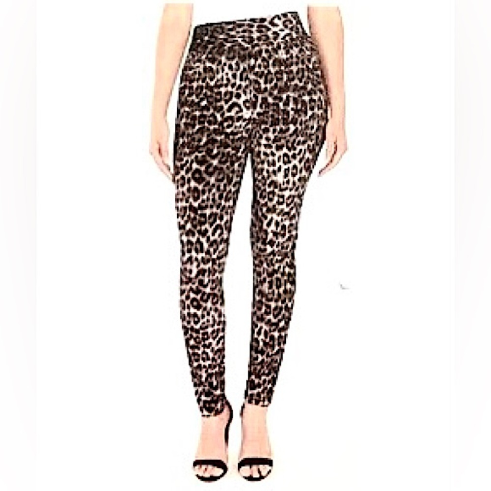 Seven7 Women’s Velour Cheetah Leopard Animal Print Pull on Leggings